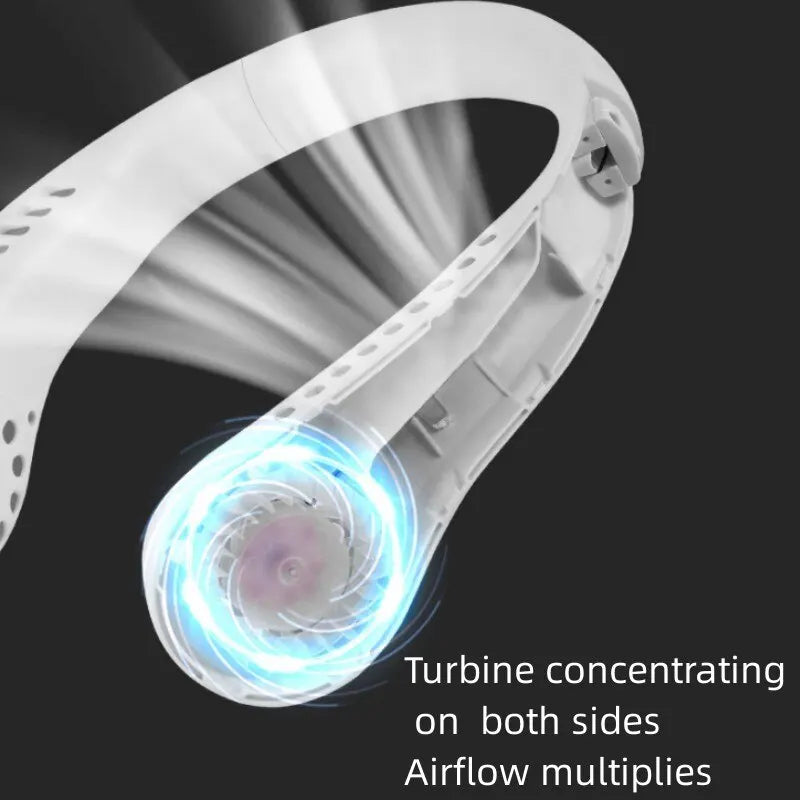 Vaneless Hanging Neck Fan | Portable Rechargeable Fan Bladeless Neck Fan (random Color)