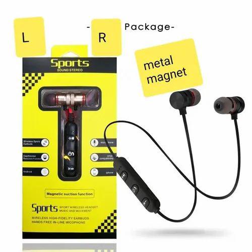 (nw000411) Universal Original Wireless Magnetic Black Suction Function Wireless Earbuds Bluetooth Handfree